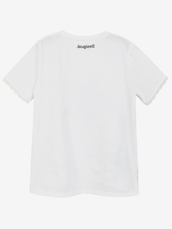 Desigual Desigual TS Amparo Biele dievčenské vzorované tričko