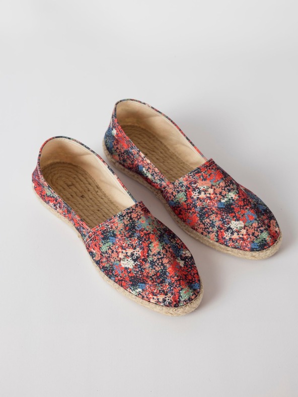 SKFK Modré a červené vzorované espadrilky SKFK Udan