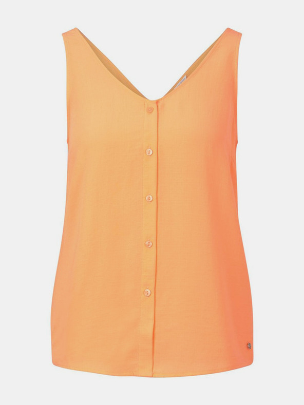 Tom Tailor Denim Oranžový dámsky top Tom Tailor Denim