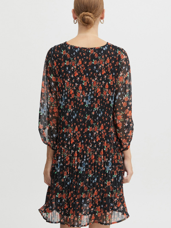 ICHI Čierne kvetinové šaty ICHI