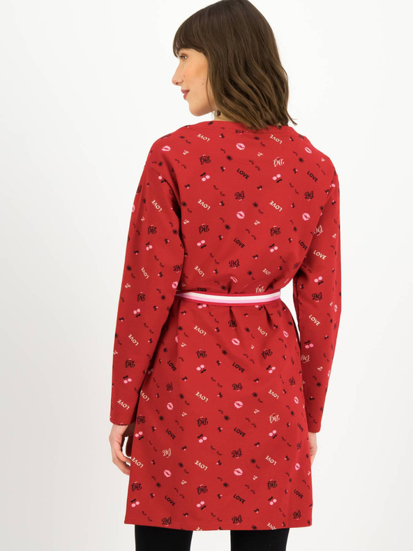 Blutsgeschwister Červené dámske vzorované šaty Blutsgeschwister Sneakers in the Woods