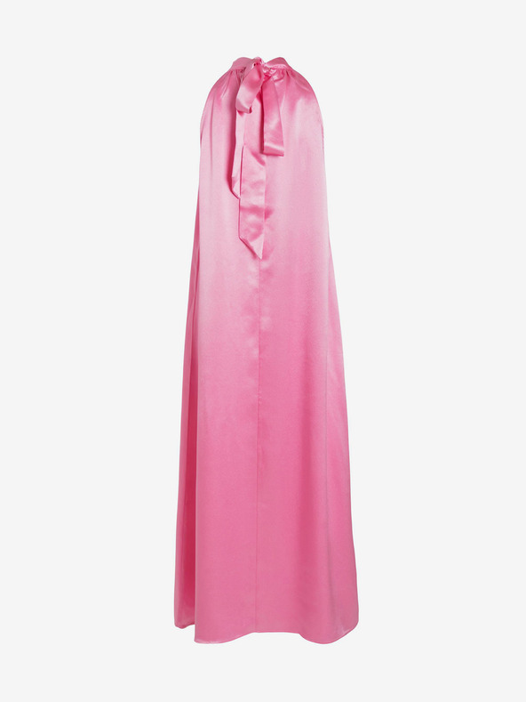 Vila Ružové dámske saténové maxi šaty VILA Sittas