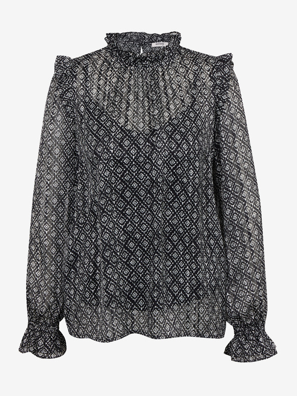 Orsay Čierna dámska vzorovaná blúzka ORSAY