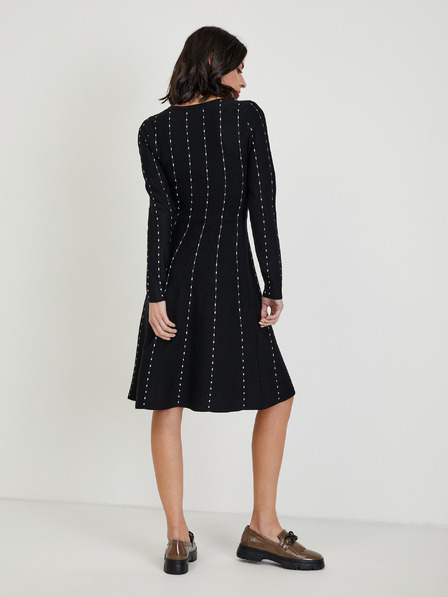 Orsay Čierne dámske vzorované šaty ORSAY