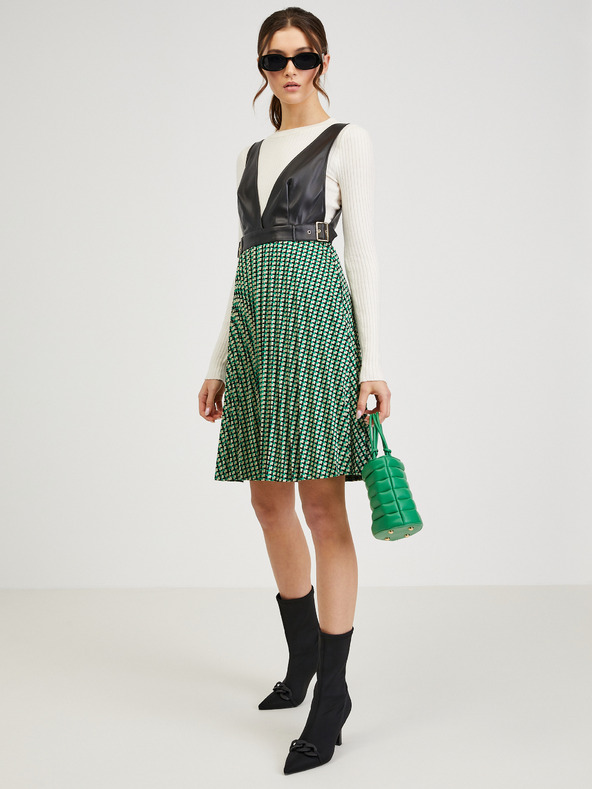 Orsay Čierno-zelené dámske vzorované šaty ORSAY