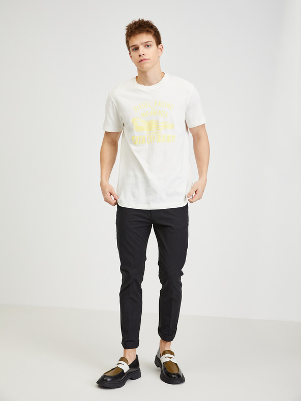 Diesel Biele pánske tričko Diesel