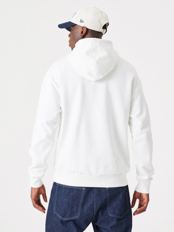 New Era Biela pánska mikina New Era Heritage Hoodie