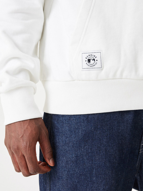 New Era Biela pánska mikina New Era Heritage Hoodie