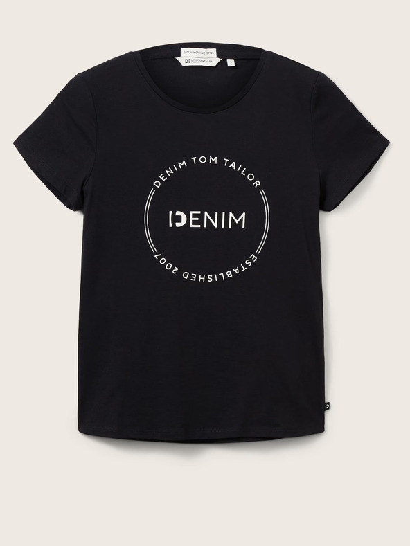Tom Tailor Denim Čierna dámska košeľa Tom Tailor Denim