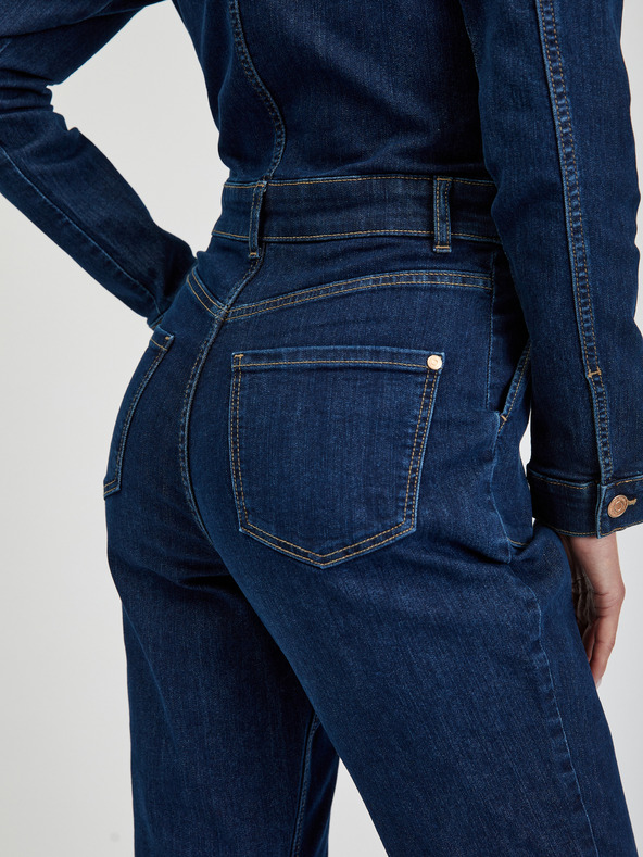 Orsay Tmavomodrý dámsky džínsový overal ORSAY