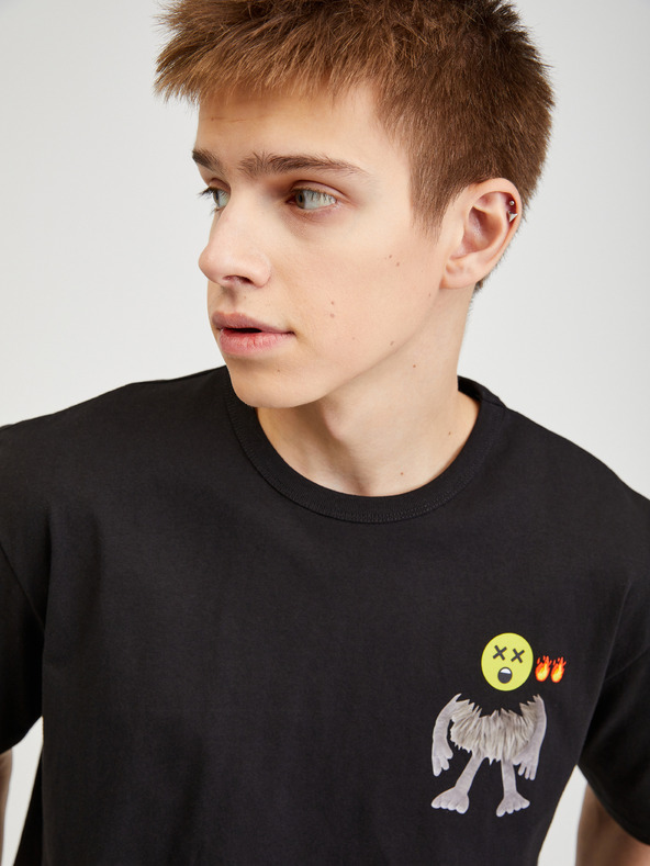 Diesel Čierne pánske tričko Diesel