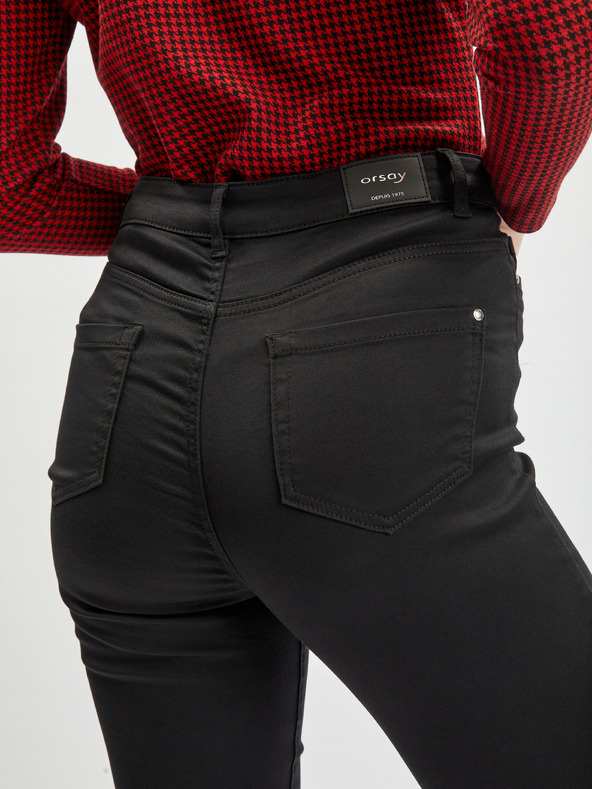 Orsay Čierne dámske nohavice úzkeho strihu ORSAY