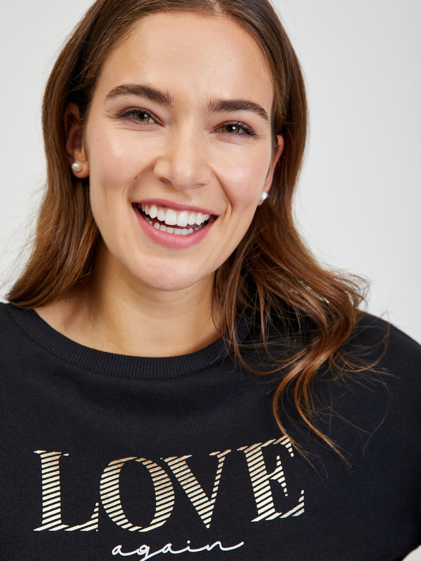 Orsay Čierna dámska mikina s kapucňou ORSAY