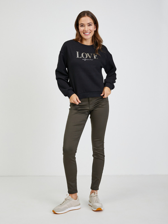 Orsay Čierna dámska mikina s kapucňou ORSAY