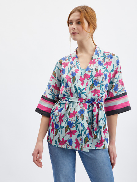 Orsay Svetlomodré dámske kvetinové kimono ORSAY
