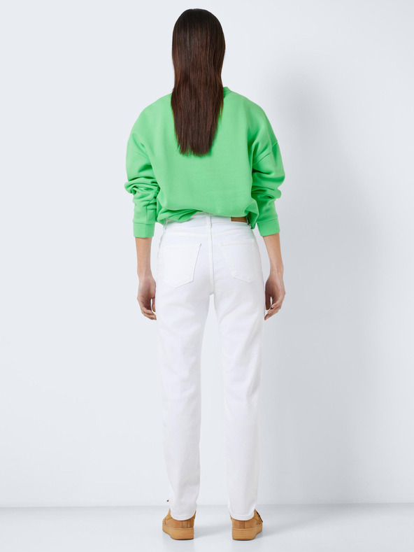 Noisy May Biele dámske džínsy rovného strihu Noisy May Moni