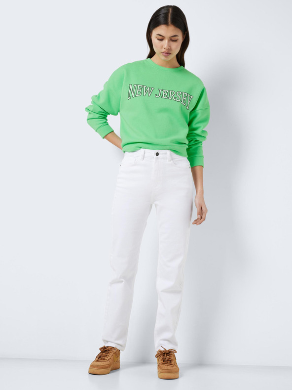 Noisy May Biele dámske džínsy rovného strihu Noisy May Moni