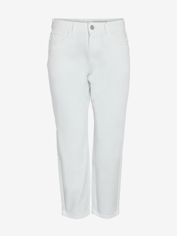 Noisy May Biele dámske džínsy rovného strihu Noisy May Moni