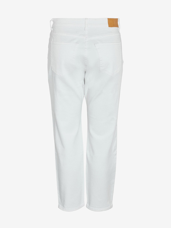 Noisy May Biele dámske džínsy rovného strihu Noisy May Moni