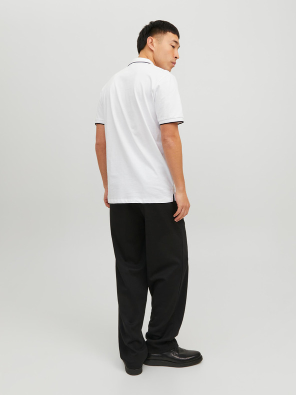 Jack & Jones Biela pánska polokošeľa Jack & Jones La Porter