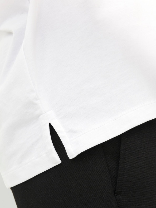 Jack & Jones Biela pánska polokošeľa Jack & Jones La Porter