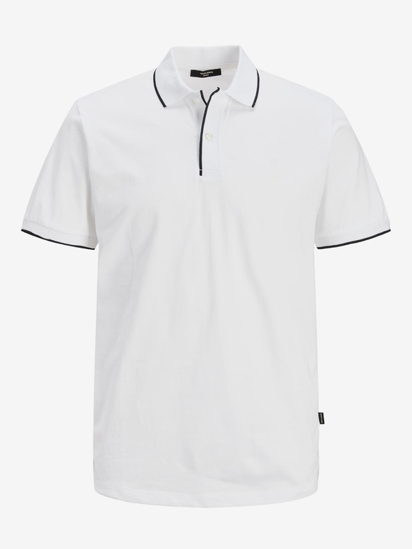 Jack & Jones Biela pánska polokošeľa Jack & Jones La Porter