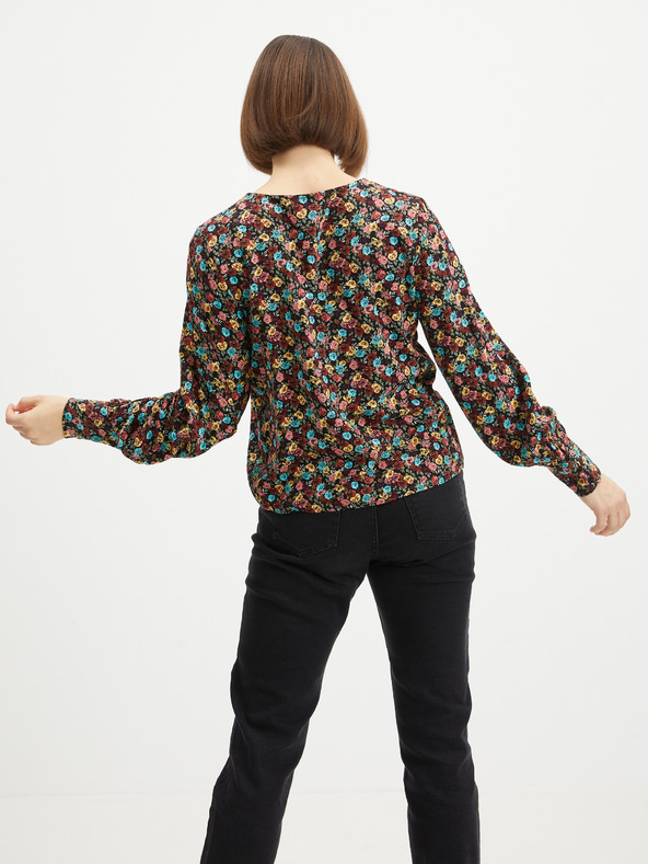 ONLY Čierna kvetinová blúzka ONLY Sif