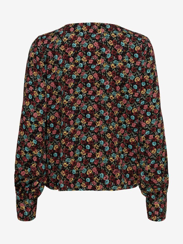 ONLY Čierna kvetinová blúzka ONLY Sif