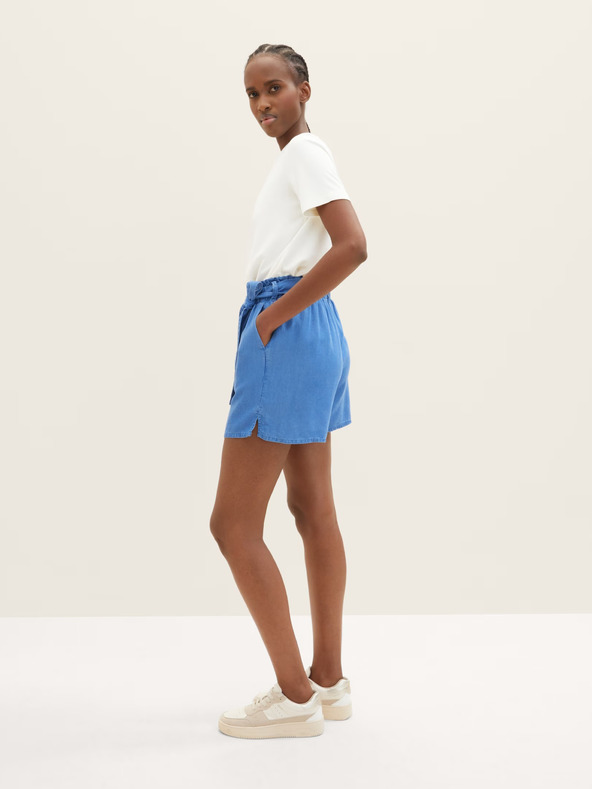 Tom Tailor Denim Modré dámske šortky Tom Tailor Denim
