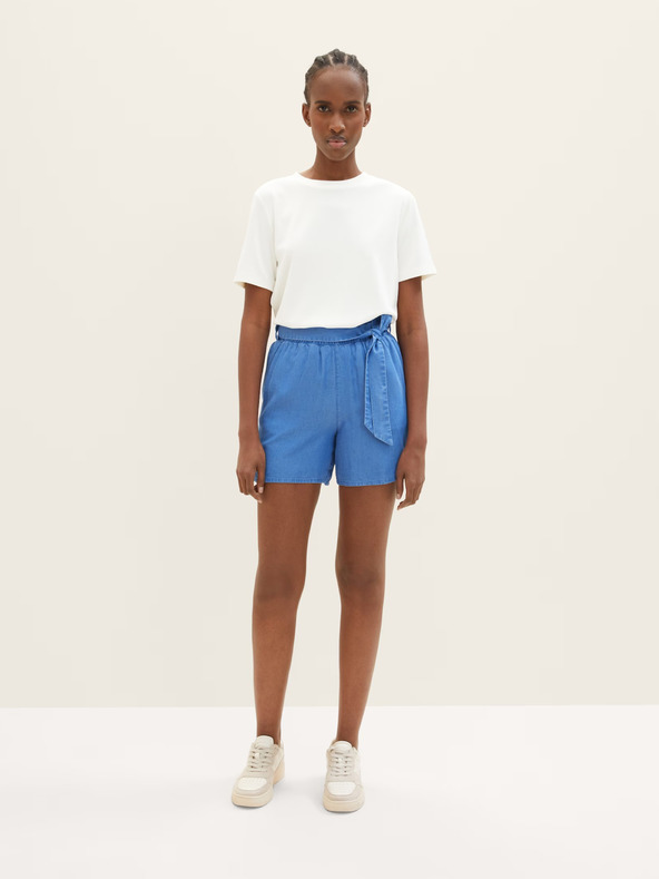 Tom Tailor Denim Modré dámske šortky Tom Tailor Denim