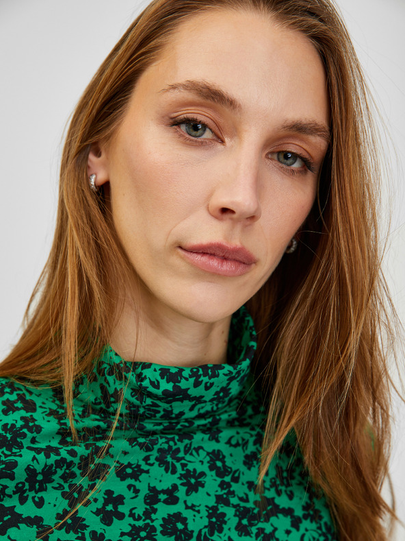 Orsay Zelený dámsky vzorovaný rolák ORSAY