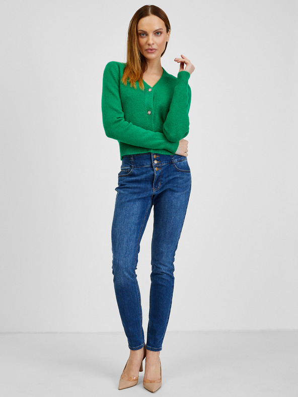 Orsay Zelený vlnený dámsky kardigán ORSAY