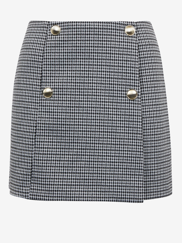 Orsay Bielo-čierna dámska kockovaná sukňa ORSAY