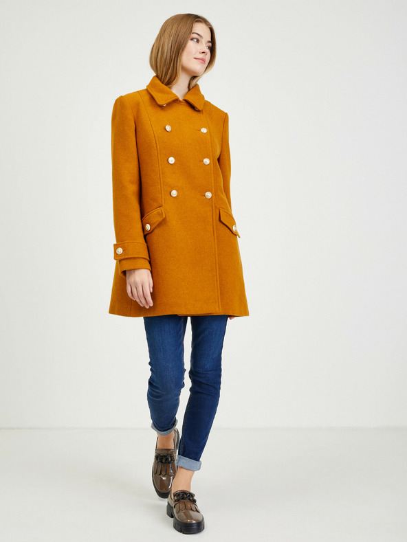 Orsay Hnedý dámsky zimný kabát s vlnou ORSAY