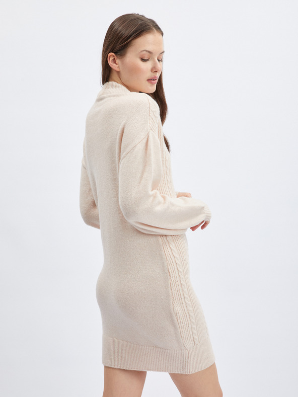 Orsay Béžové dámske svetrové šaty ORSAY