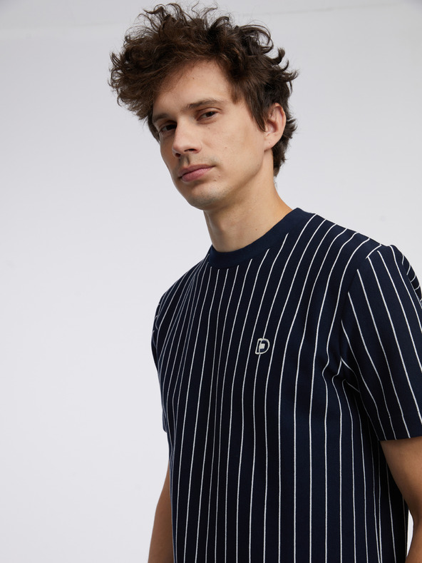 Tom Tailor Denim Tmavomodré pánske pruhované tričko Tom Tailor Denim