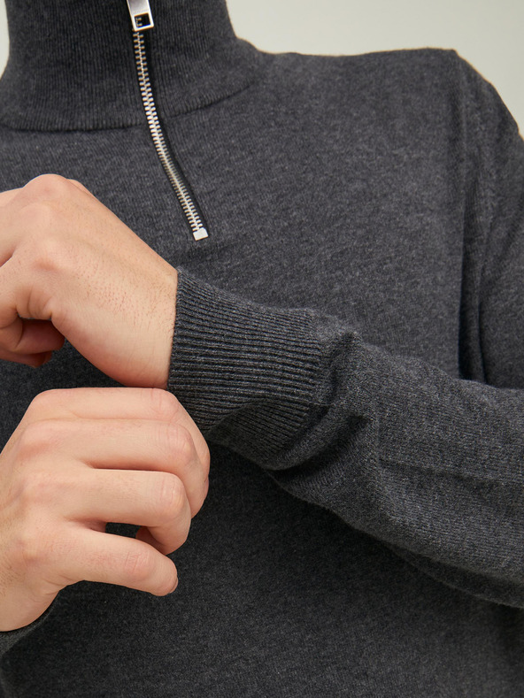 Jack & Jones Tmavosivý pánsky sveter Jack & Jones Emil