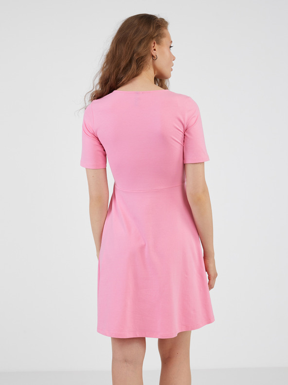 Pieces Ružové dámske šaty Pieces Ang