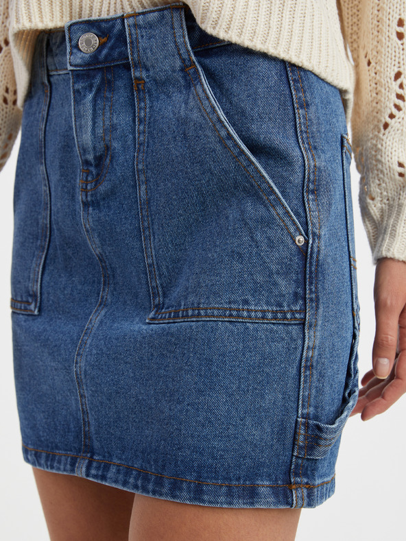 Noisy May Modrá dámska džínsová sukňa Noisy May Emily