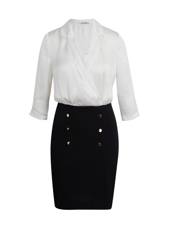 Orsay Bielo-čierne dámske puzdrové šaty ORSAY
