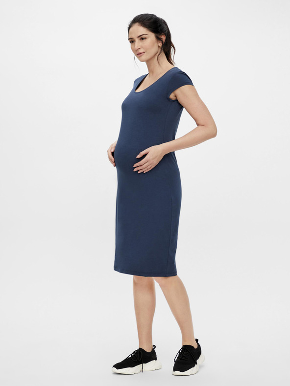 Mama.licious Modré tehotenské šaty bez rukávov Mama.licious Elnora
