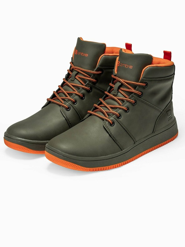 Ombre Clothing Khaki pánske členkové tenisky T311