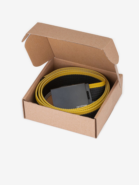 Ombre Clothing Žlto-čierny pánsky pásik Ombre Clothing