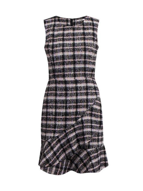 Orsay Ružovo-čierne dámske tvídové šaty ORSAY