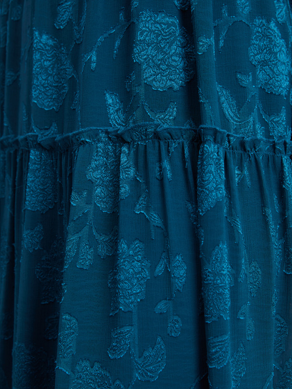 Orsay Modré dámske kvetované midišaty ORSAY