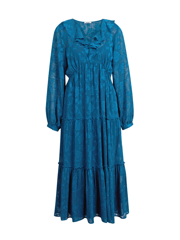 Orsay Modré dámske kvetované midišaty ORSAY