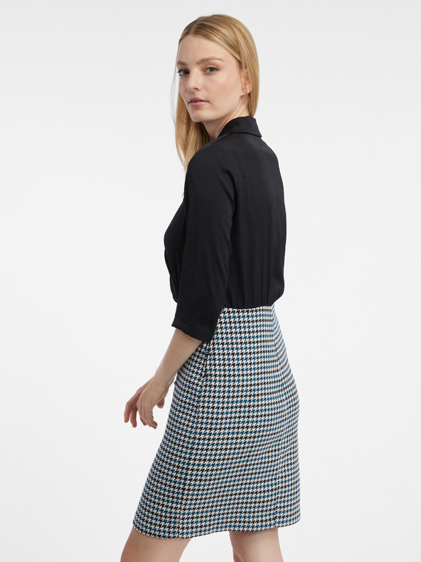 Orsay Čierne dámske vzorované šaty ORSAY