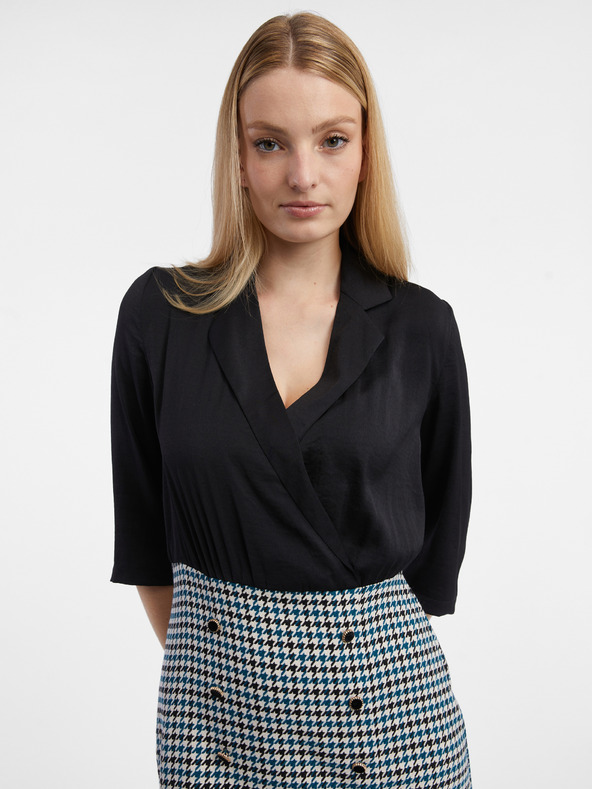 Orsay Čierne dámske vzorované šaty ORSAY