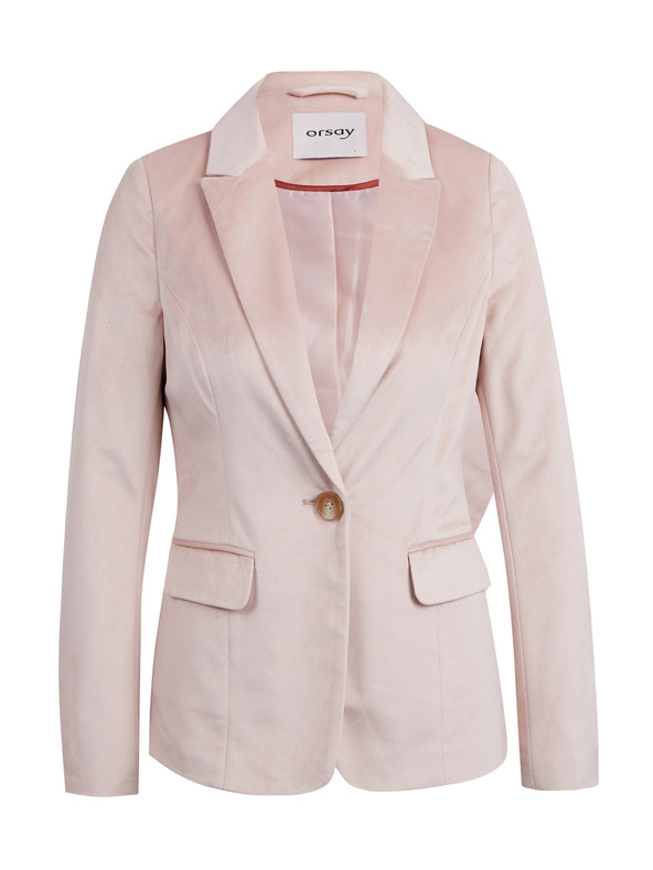 Orsay Svetloružové dámske zamatové sako ORSAY
