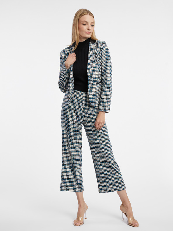 Orsay Čierno-modré dámske vzorované sako ORSAY